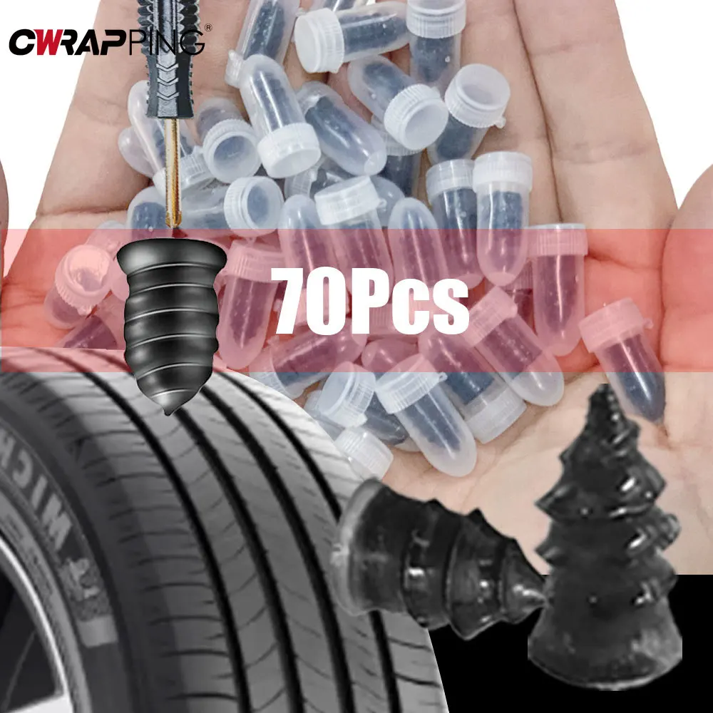 Car Vacuum Tyre Repair Nail 70pcs Motorcycle Truck Scooter Bike Tire Puncture Repair Tubeless Tools for Car Tire Tools tire repair kit