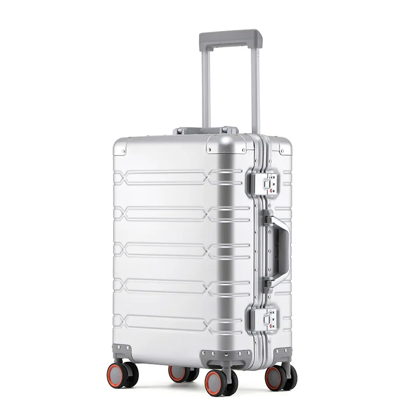 

100% Aluminum-Magnesium Alloy Trolley Case 28Inch Metal Luggage Men's and Women's 20Inch Universal Wheel Boarding Travel Luggage