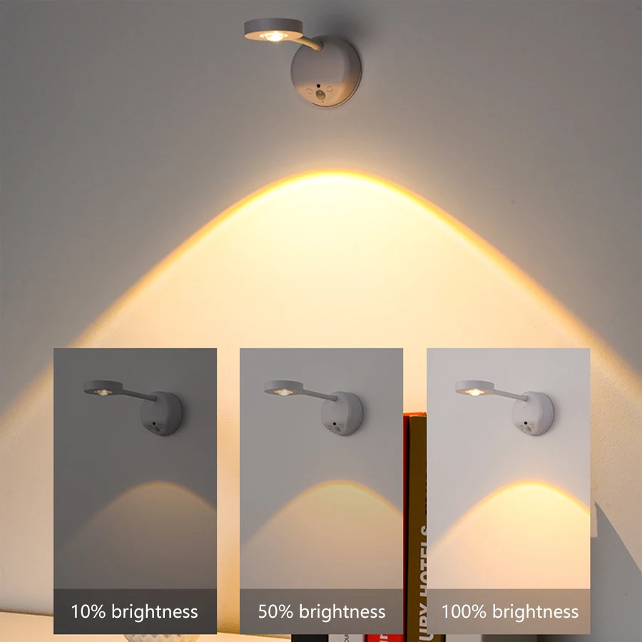 LED 모션 센서 야간 조명, USB 충전식 벽 램프, 그림 벽화, 거실, 침실, 주방 조명