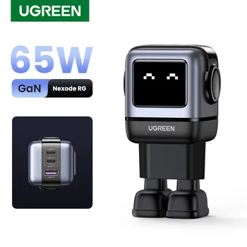 UGREEN 65W GaN Charger Uno Robot Design PD Fast Charger PPS PD 3.0 1