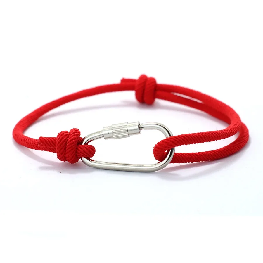 Neues Bergsteiger Schnallen armband für Männer 3mm dünne Schnur hand gefertigte Makramee Armband verstellbare abnehmbare Wickel Braslet Pulsera – Detail 8
