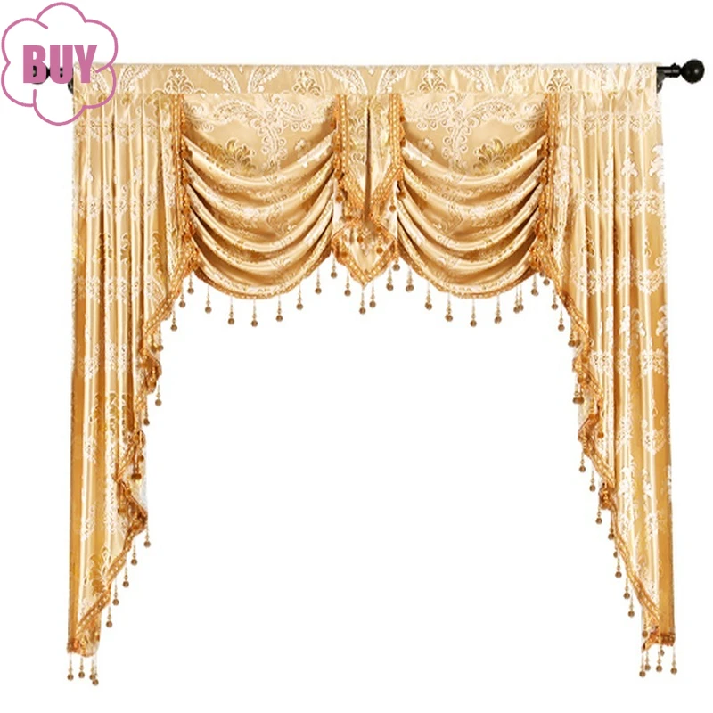 Cortinas de lujo europeas para sala comedor, dormitorio, ventana, cocina, precio, cenefa, ventana plana, precio|Cortinas| - AliExpress