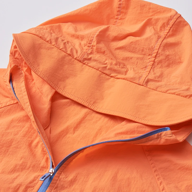 Lightweight Hooded Hiking Jacket with Packable Outdoor Design
