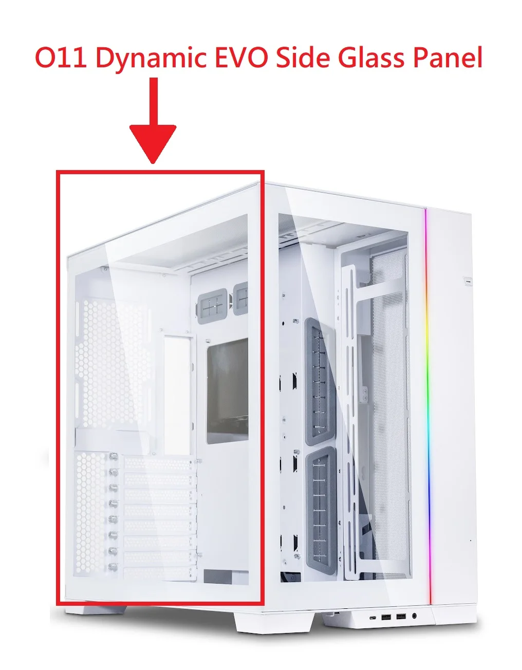 Lian-Li O11 Dynamic EVO Side Glass Panel (White)