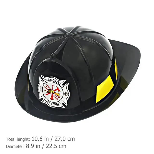 2Pcs Decorative Fire Helmets Simulated Firefighter Hats Adorable Children Toys 3