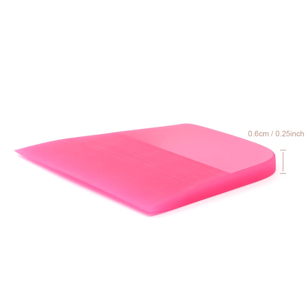 EHDIS Pink Rubber Scraper Soft PPF Wrapping Car Tools Wash Accessories Vinyl Tint Window Film Glass Water Removal Card Squeegee