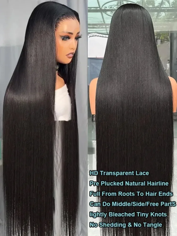30 32 40 Inch Straight 13x6 HD Lace Frontal Human Hair 5x5 Ready To Wear Wig Glueless Brazilian Transparent 13x4 Lace Front Wigs