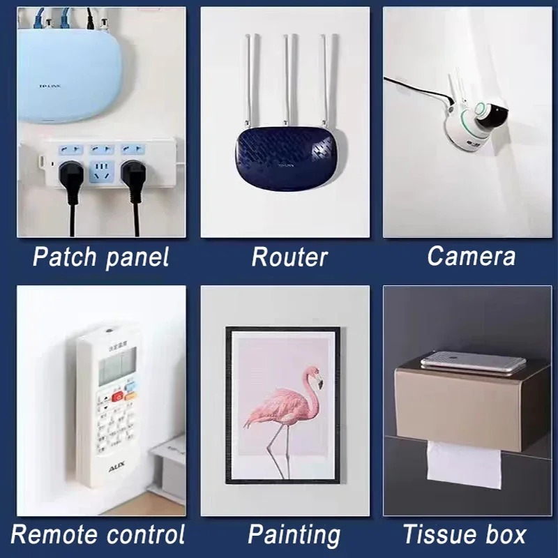 Dual-Sided Transparent Adhesive Hooks for Versatile Storage in Home Spaces