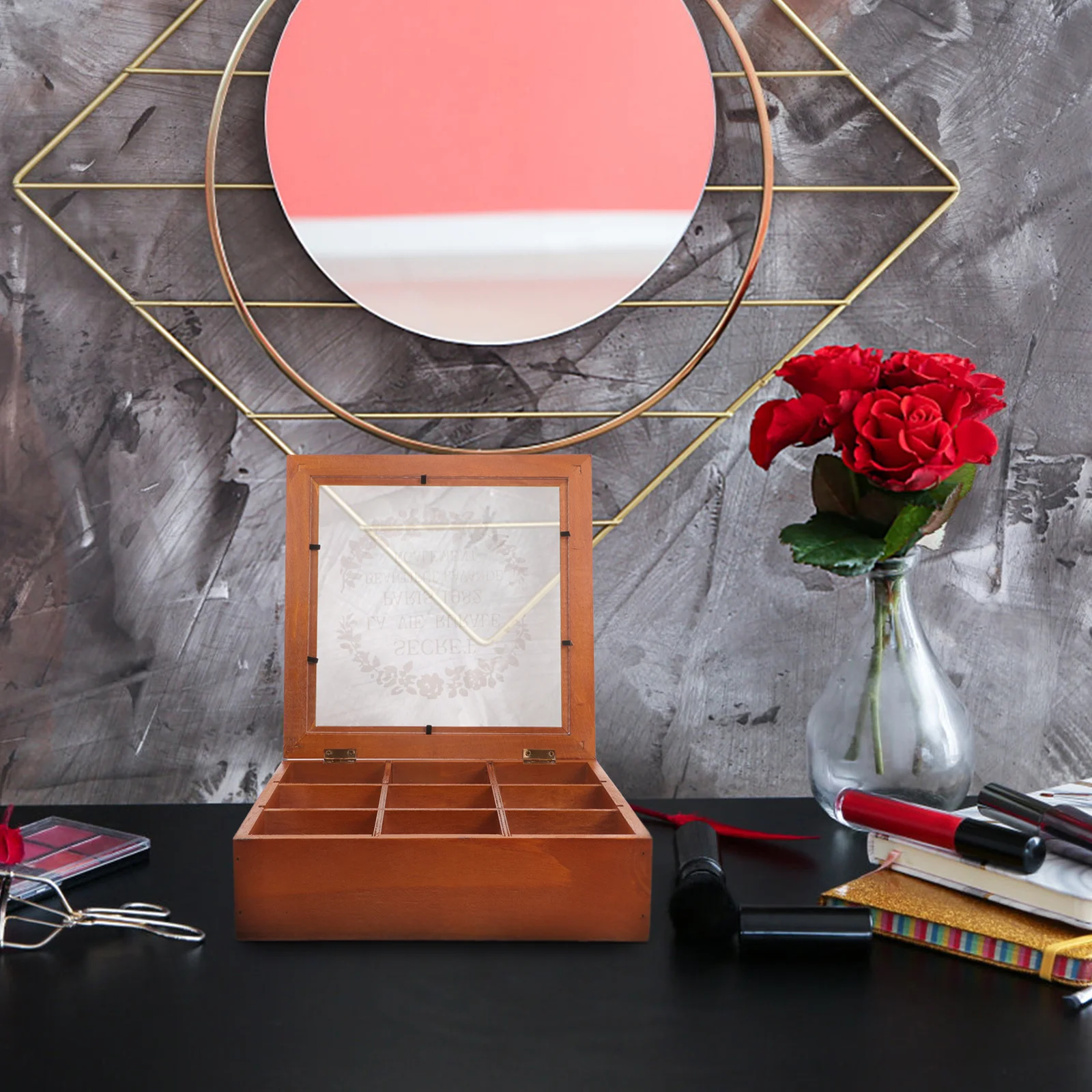 

Make up Storage Box Display Shelves Jewelry Organizer Acrylic Vanity Table Lipstick Stand