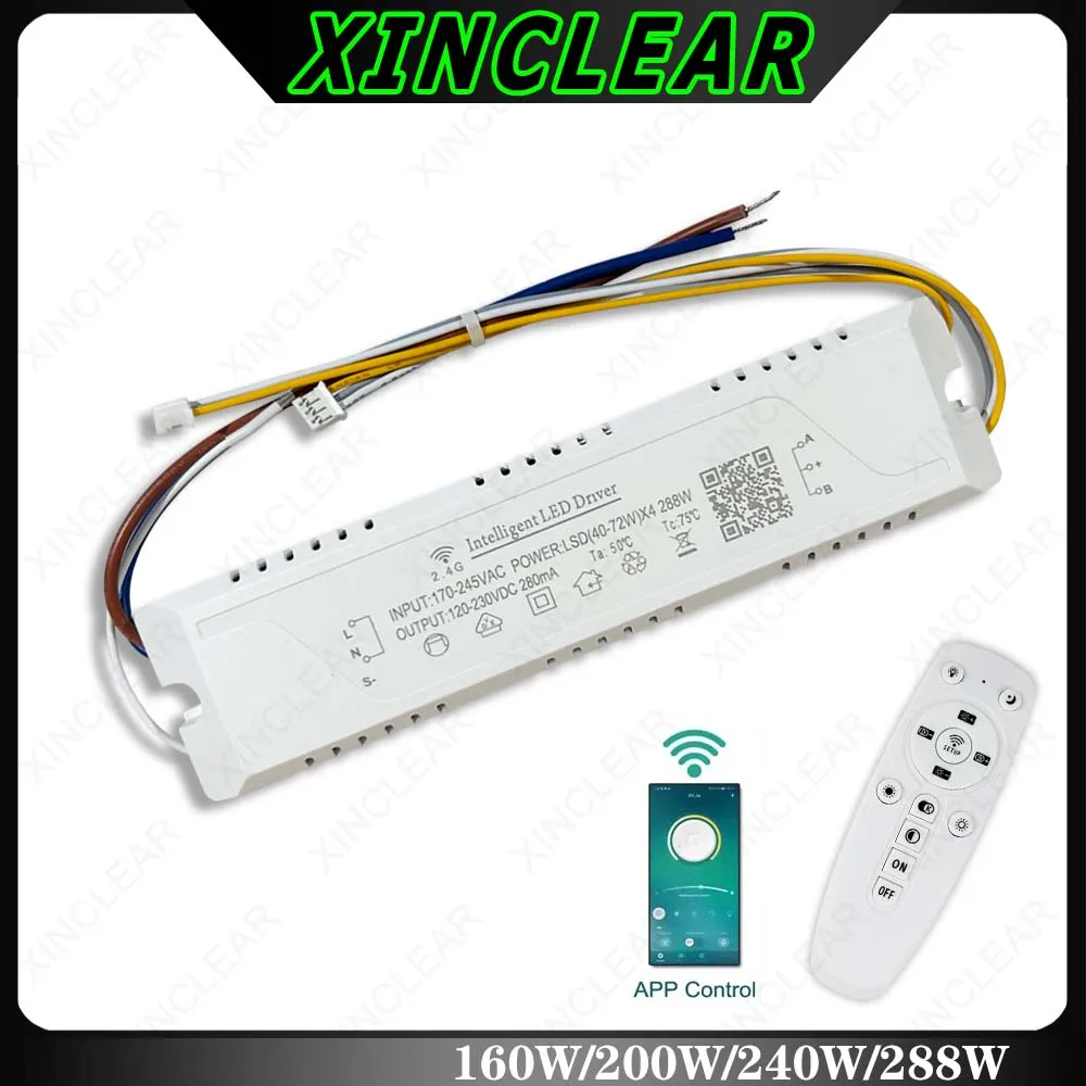 LAYMXNDIO Driver LED di Controllo App LED Intelligente remoto 2.4G (12-24 W) X2 (40-60 W) X2 for lampadario dimmerabile a Colori variabili. (Color : (20-40W)-2, Size : 220V