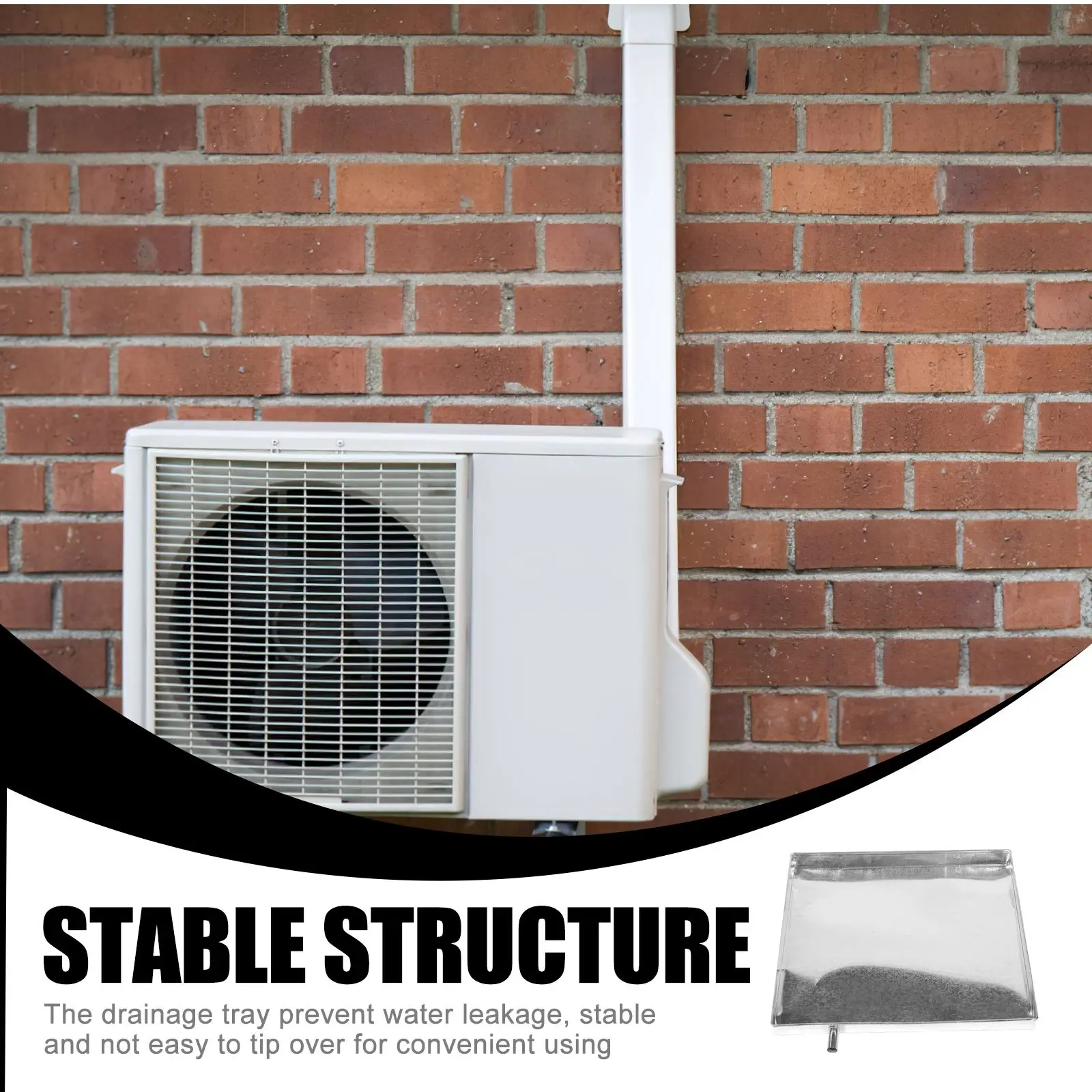Air Conditioner Drain Pan Portable Air Conditioning Drainage Drip Tray Conditioner Drain storage Tray durable metal AC Drain Pan 5