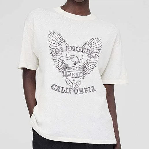 

2024 Summer New T-Shirt Eagle pattern Loose Round Neck Short Sleeve T-Shirt for Casual Chic Streetwear Anime Fans