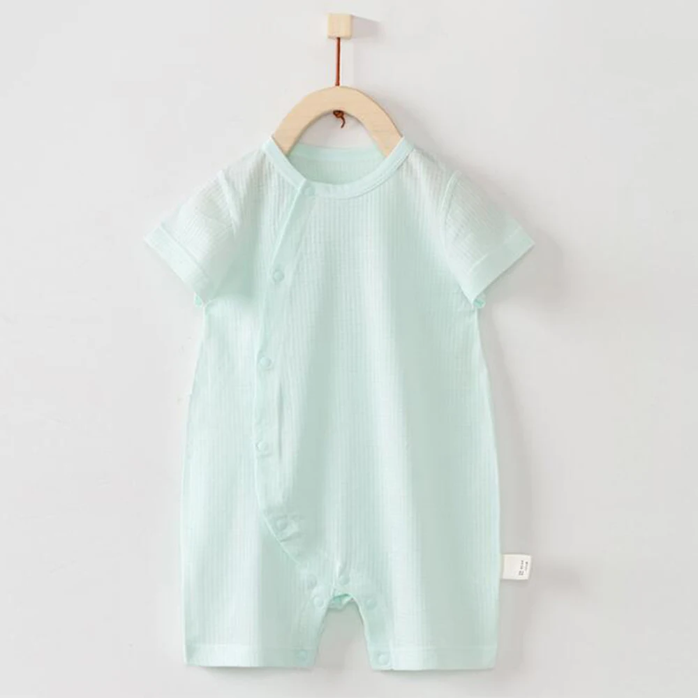 

Baby Boy Romper Summer Solid Color Cotton Thin Type Newborn Clothes Casual Infant Girl Onesies High Quality
