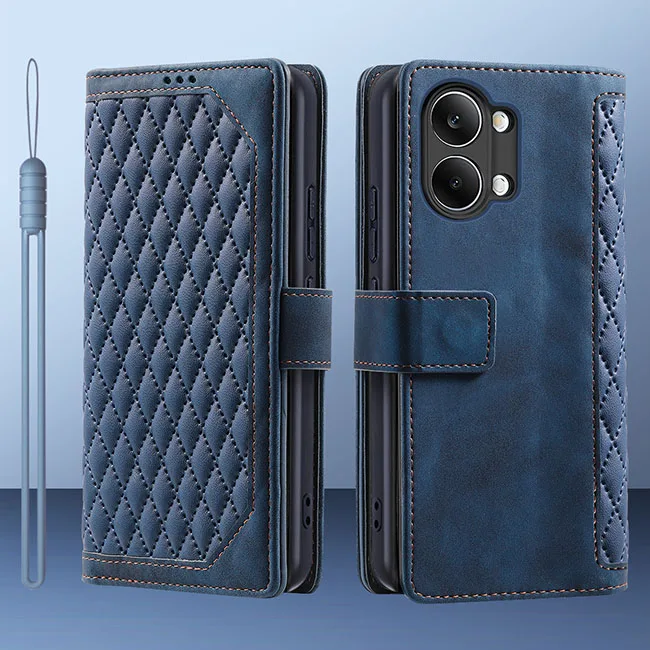 Leather Flip Wallet Phone Case with Magnetic Stand