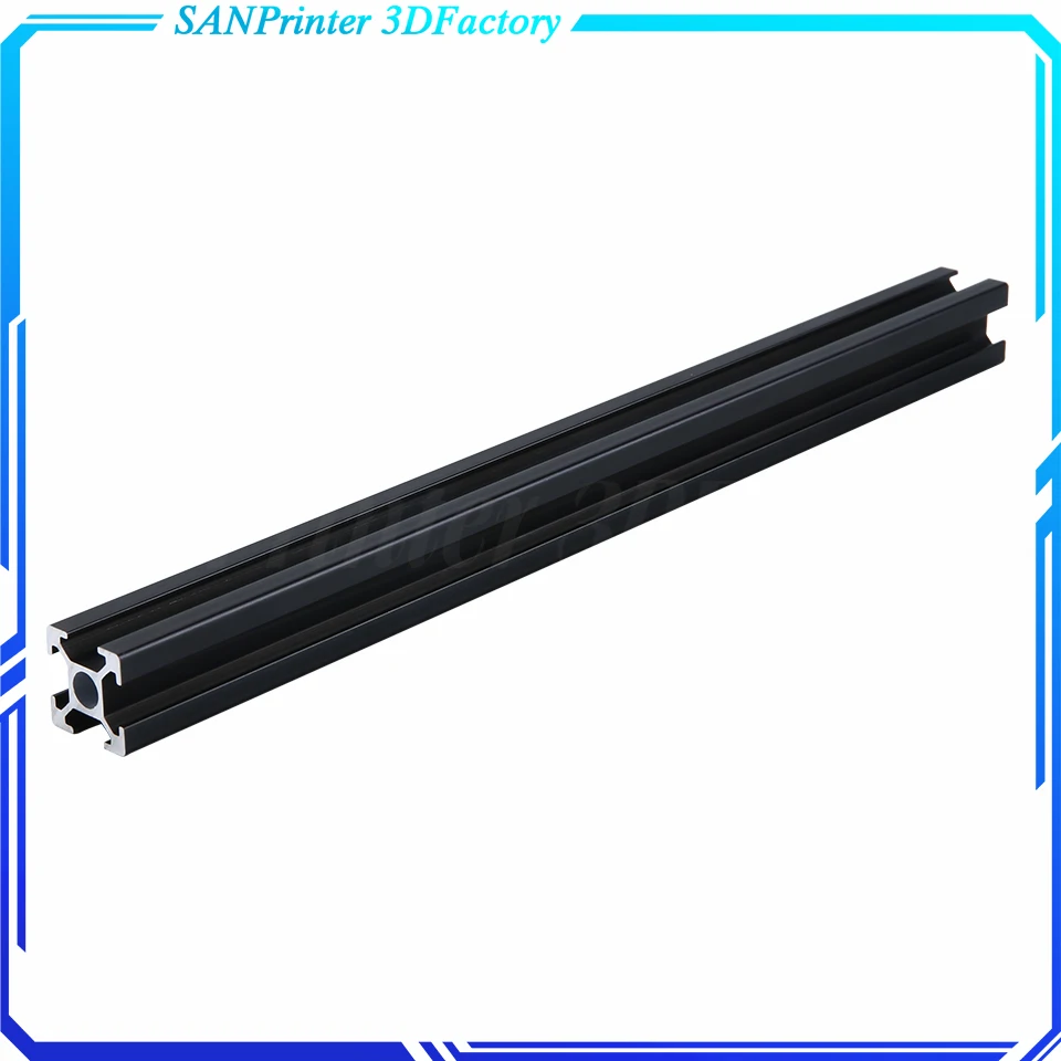 1PC 검정색 1515 유럽 표준 양극 처리된 알루미늄 프로파일 압출 100mm - 800mm 길이 선형 레일 500mm CNC 3D 프린터용