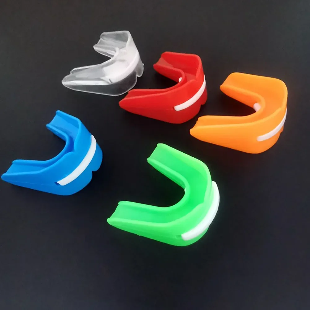 Double-Sided Mouthguard Adults Teeth Mouth Guard Sports Boxing Kickboxing Free Athletic Protector Fit Most Mouth Size