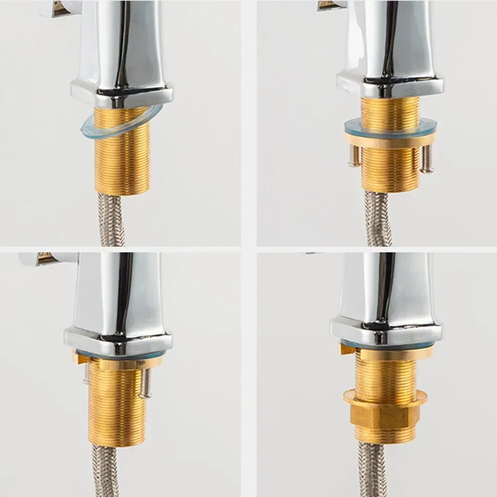 New Tap Faucet Fixing Fitting Kit C Type Tap Faucet Anti-loosing Nut Cap Kitchen Home Wash Basin Tool Fastening Circlip Washer
