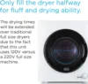 BLACK+DECKER BCED37 Compact Dryer for Standard Wall Outlet, Small, 4 Modes, Load Volume 13.2 lbs., White 5