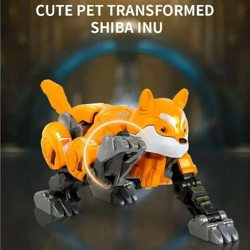 Creative 2 in 1 Deformation Robot Dog Model Toys Dog Transformation Robot Toy Cartoon Movable Deformation Action Figure Boy Gift