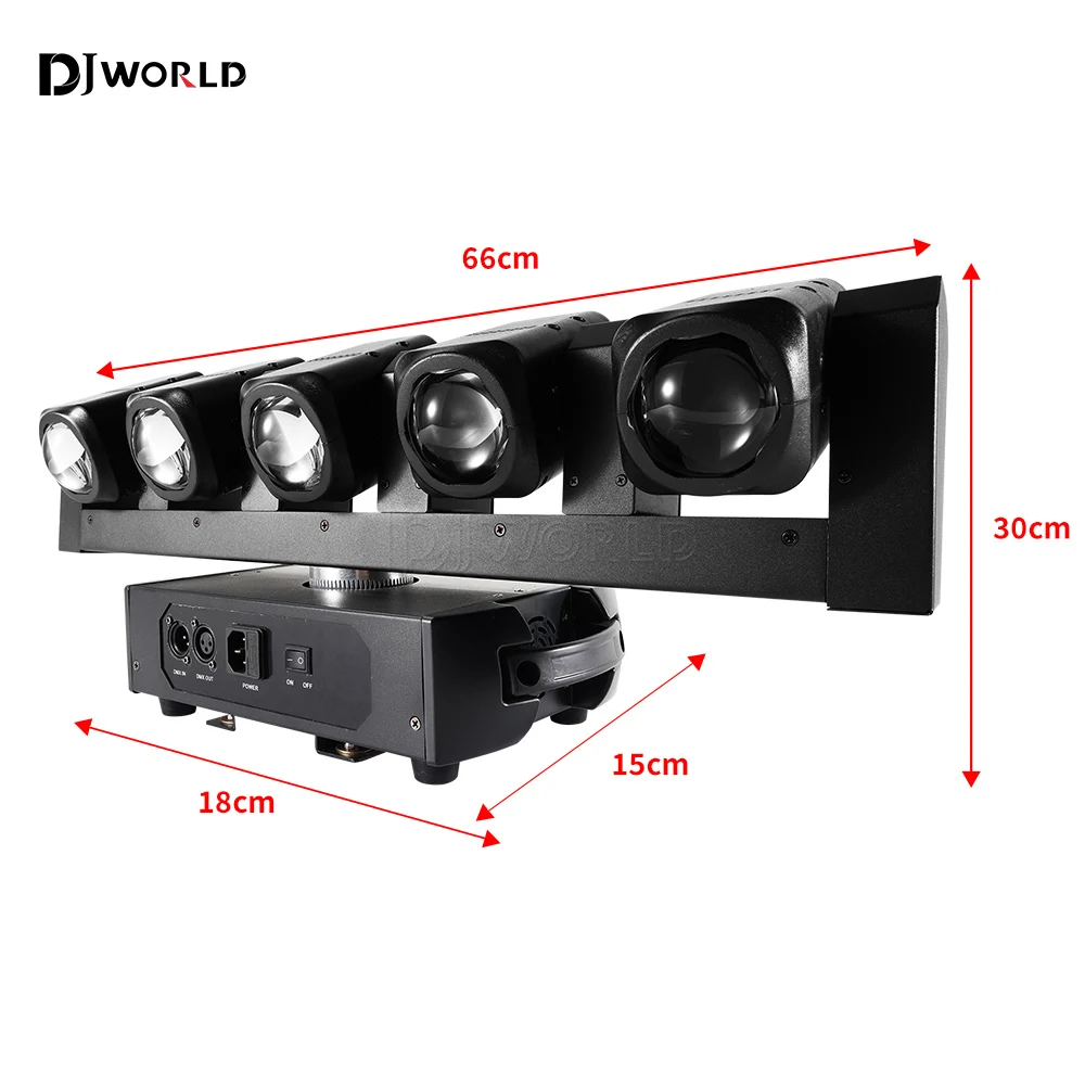 可動ヘッド付きのムービングヘッドライト、無限に回転、LED