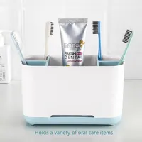 Creative Home Desktop Storage Box Bathroom Finishing Grid Storage Box Plastic Toothbrush Rack Washstand Storage Box 2
