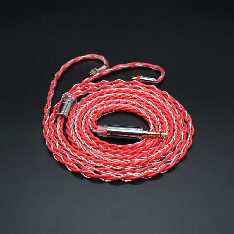 ivipQ 8 Cores Litz 7N UPOCC+Sterling Silver Wire Earphone Upgrade Cable  With MMCX/0.78MM/2PIN/2.5/3.5mm/4.4mm For AKG VX X7 CA16