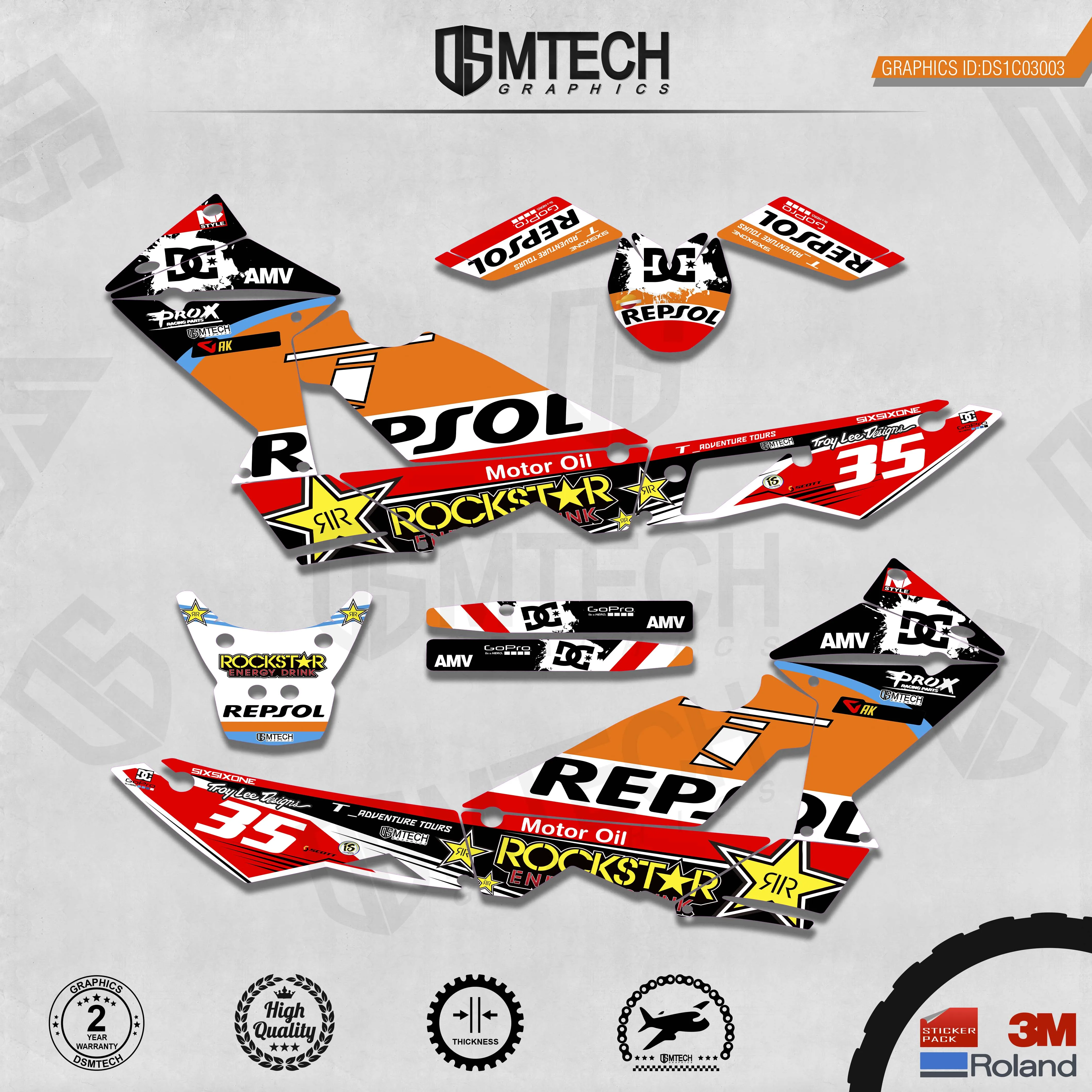 DSMTECH Customized Team Graphics Backgrounds Decals 3M Custom Stickers For 2003-2006 2007-2010 2011-2016 KTM 990ADV 003 коврики eva skyway toyota camry 2006 2011 г в 53х82 55х73 55х51 55х51 s01705031