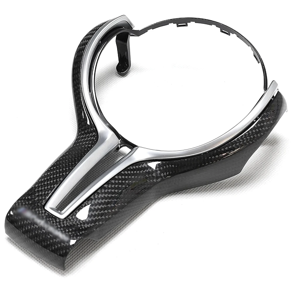 Carbon fiber Steering wheel Cover for BMW F30 F10 F18 F20 F25 F34 F48 M3 M6 550D 328M 1 2 3 4 5 6 7 Series Cover kit upgrade steering wheel cover
