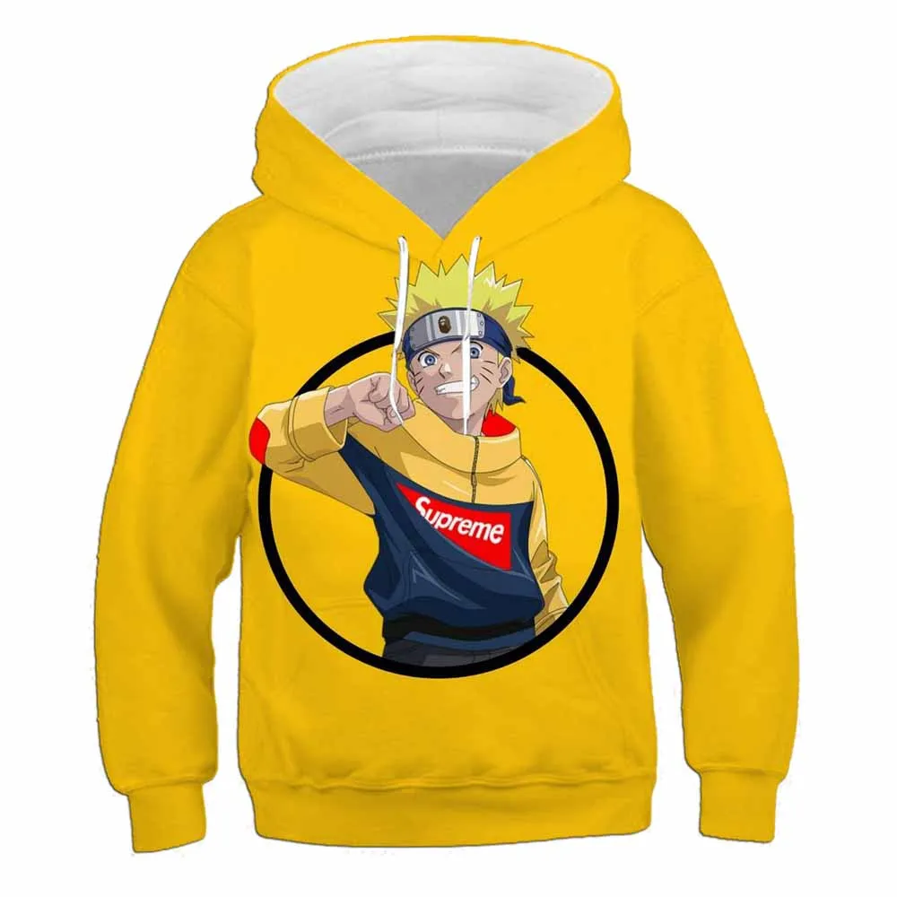 2023 Children's Naruto Hoodie Japanese Manga Hip Hop Anime