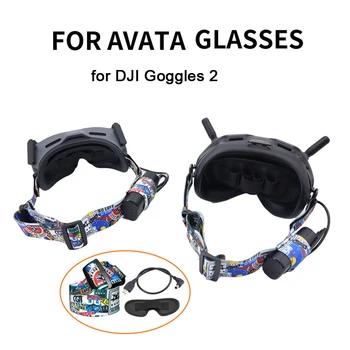 Avata DJI 고글 2 안경 전원 케이블, 헤드밴드, 보관 패드, DJI 아바타 드론 RC 쿼드콥터 멀티로터 액세서리