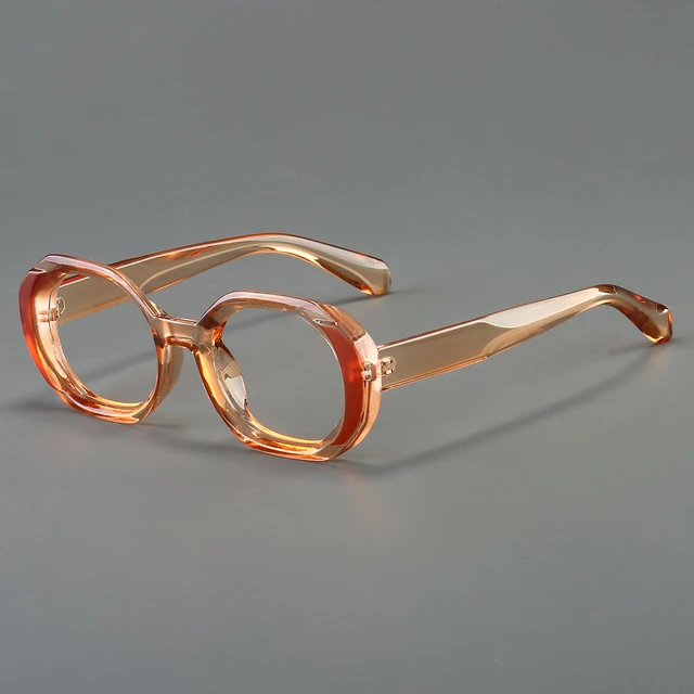 Gafas poligonales de estilo japonés, coreano y occidental, gafas de lectura antiluz azul, lentes transparentes de alta definición, simples 5