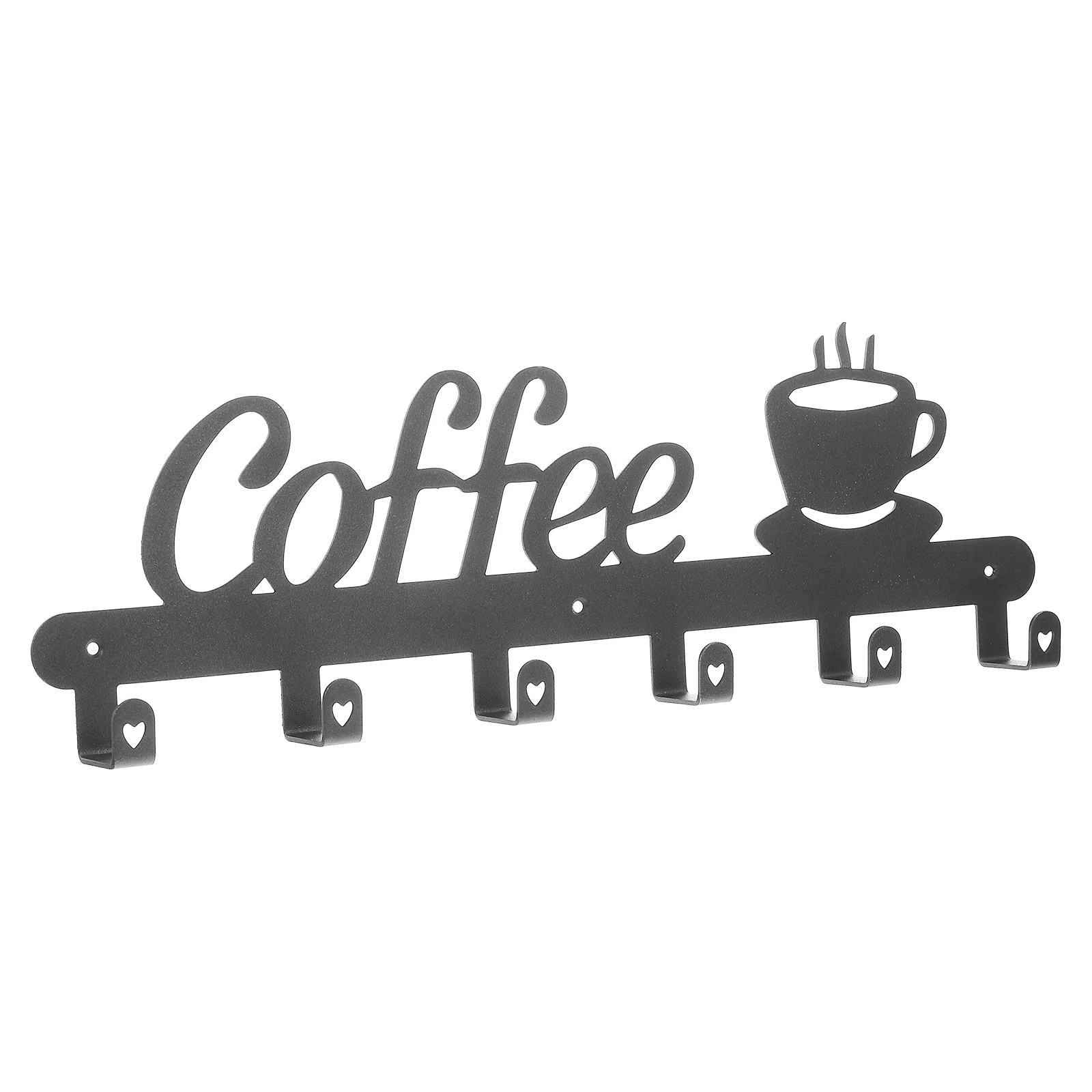 

Coffee Cup Wall Hanging Drying Rack Mug Hanger Rustproof Tea Wallet Key Holder Holding Decor Iron Bracket