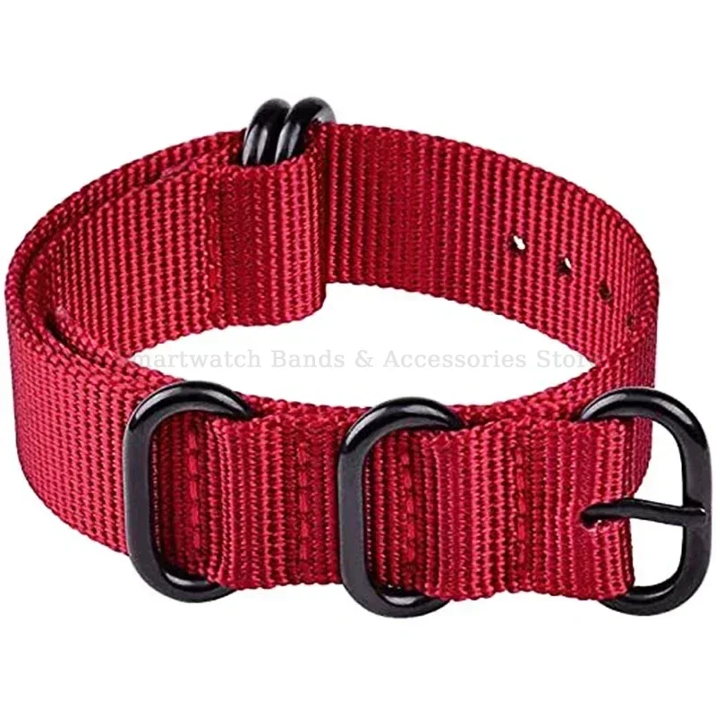 Nylon Fabric Woven Watch Strap with Black Buckle