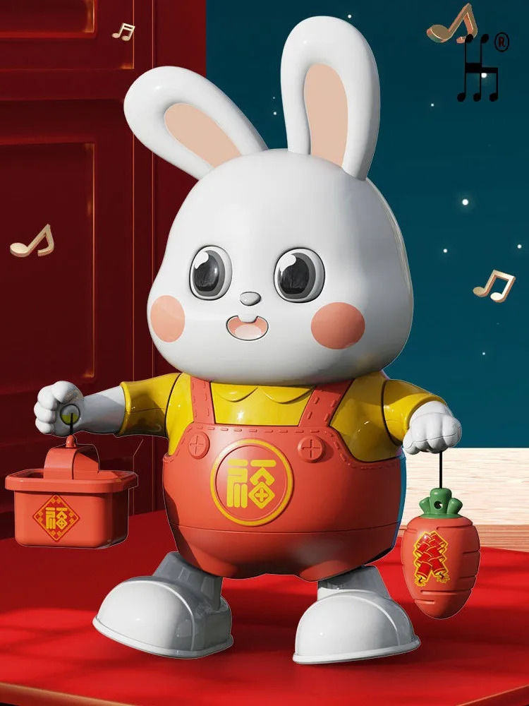 

Children Can Sing And Dance Little Lucky Rabbit Toy Baby 0-11 Years Old Puzzle Tiger Baby Head Up Practice Training