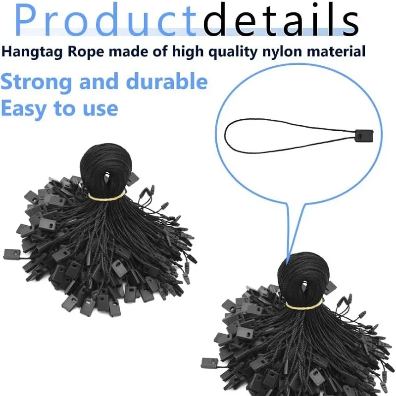 1000 Pcs Price Tags With Strings - 7 Inch Nylon Loop Fasteners For Clothing Retail Store Tags