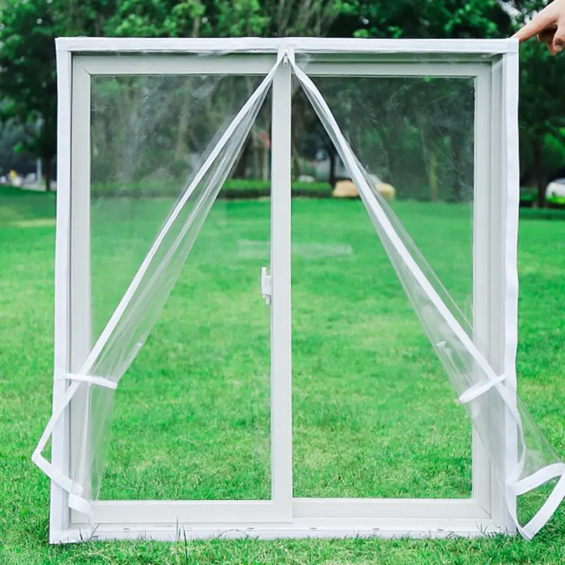 Window Insulation Film Thickening Windproof Warm Bedroom Curtain With Zipper Window Isolation Winter Curtains For Living Room