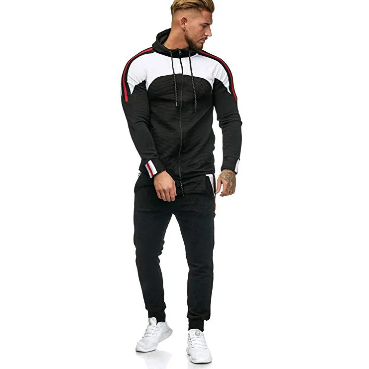 Spring and Autumn New Young Men's Casual Sportswear Fashion Trend Color Long-sleeved Hoodie Trousers Ropa Hombre Suit