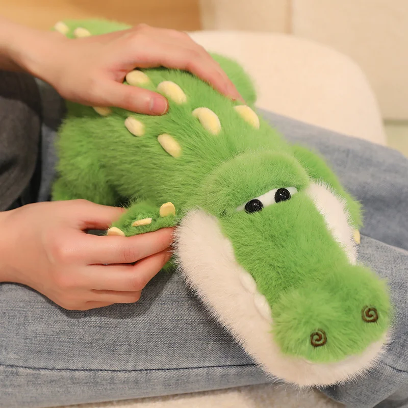 Cartoon Crocodile Plush Toy Soft Stuffed Animal Doll Decorated Pillow Birthday Gift for Children