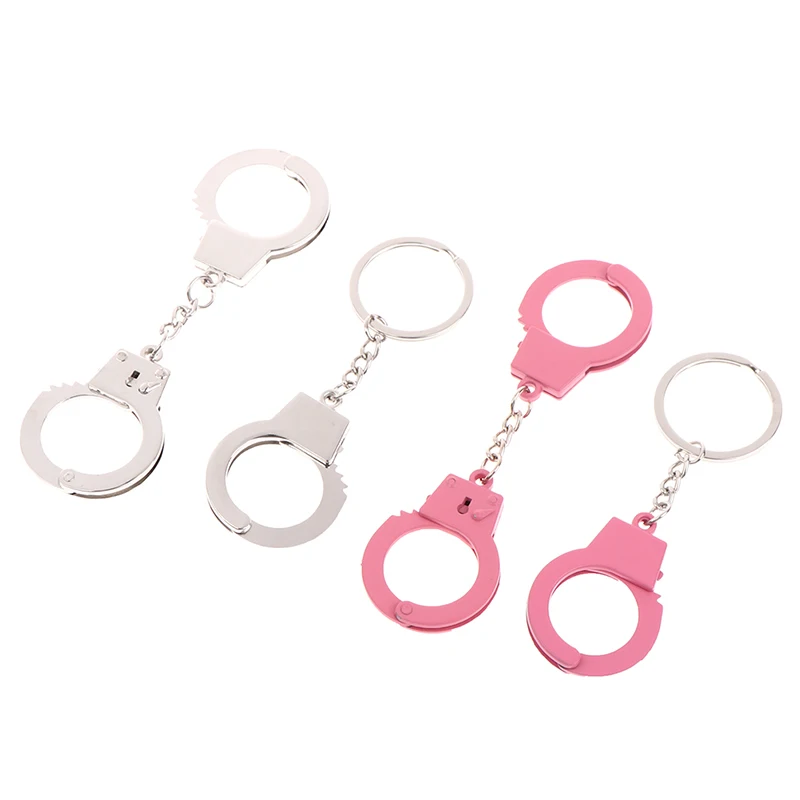 

2Pcs Doll House Metal Handcuffs 1/12 1/6 Dollhouse Miniature Accessories DIY Model