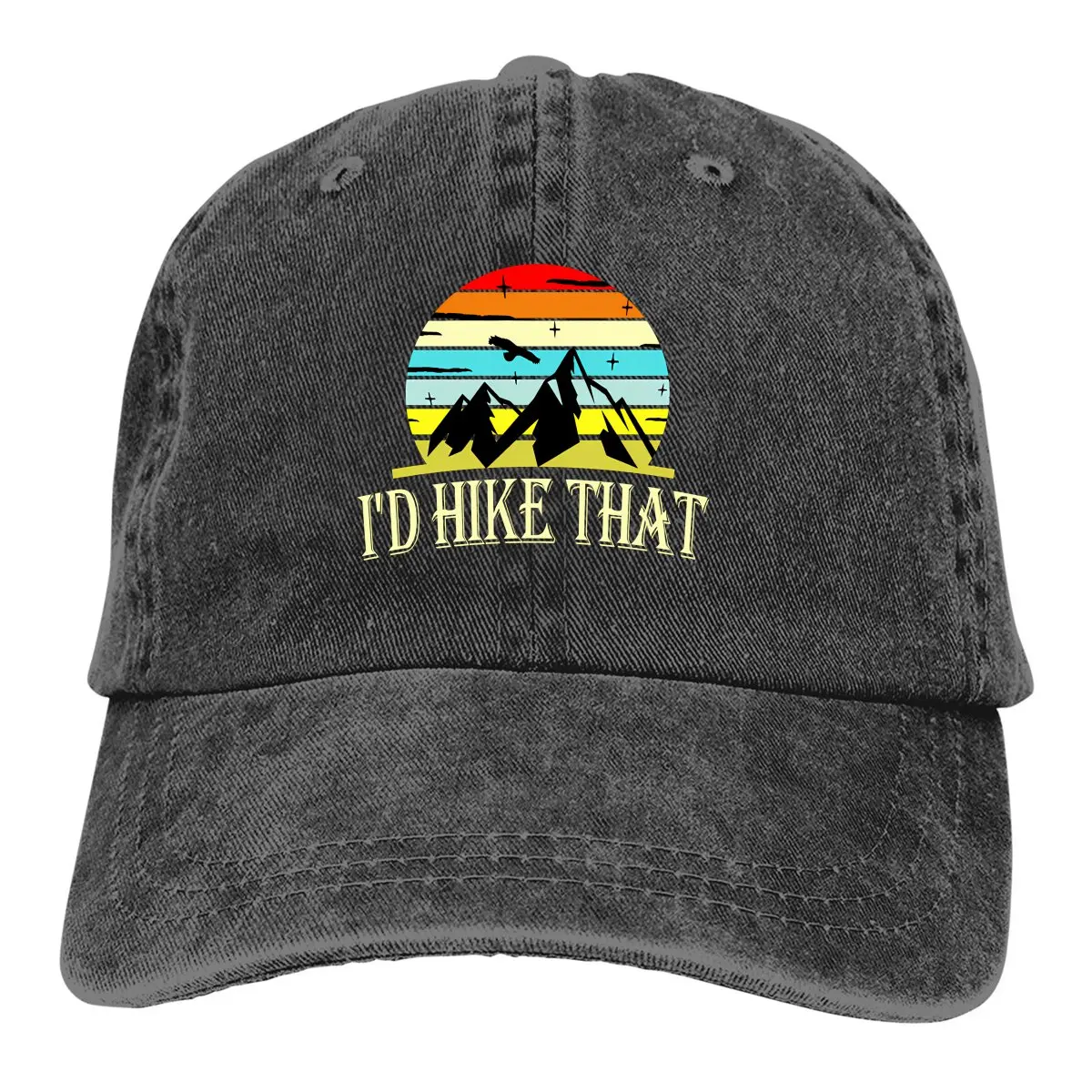 

I'd Hike That Baseball Cap Men Hats Women Visor Protection Snapback Hiking Caps