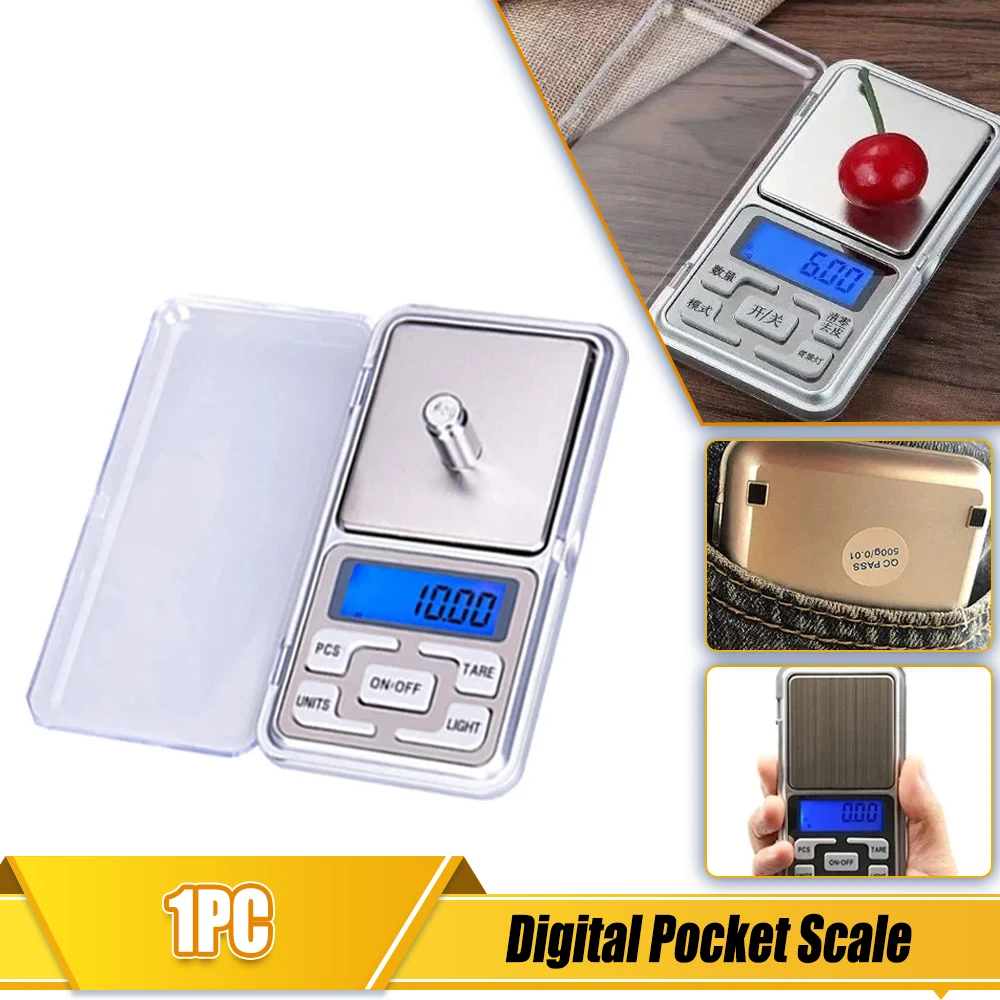 Mini Electronic Digital Scale High Precision Pocket Scale For Gold Sterling Jewelry Balance Gram For Kitchen Scale 500gx0.1g digital scale