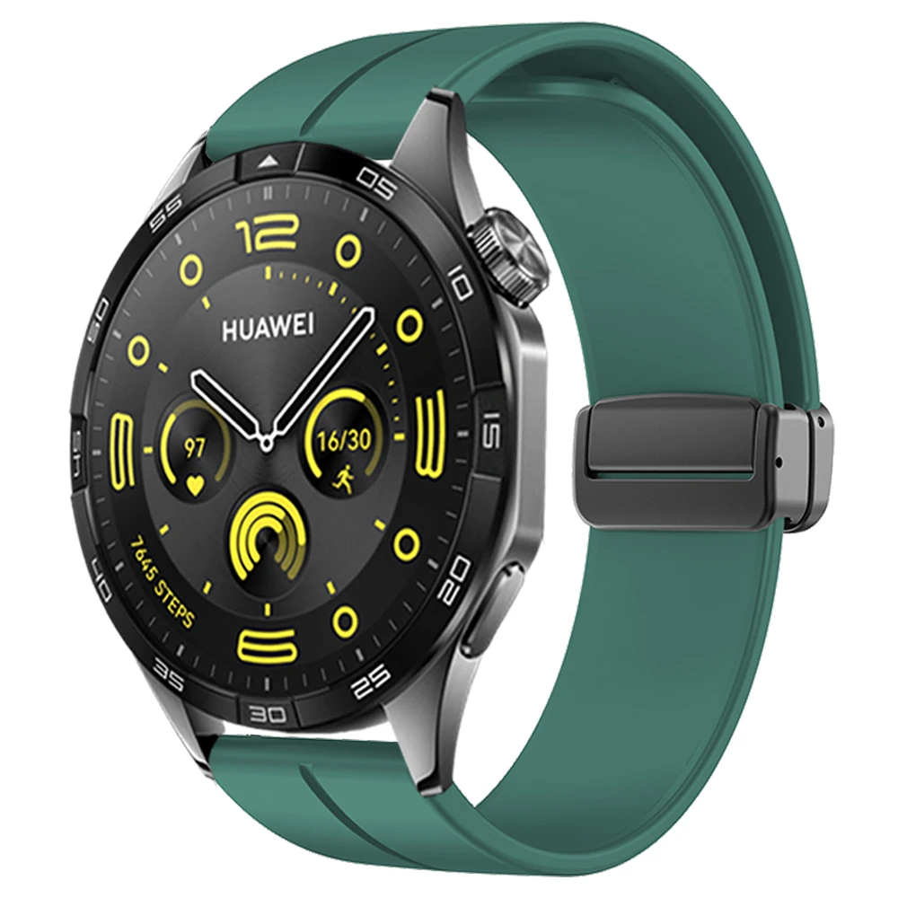 Magnetic Buckle Soft Silicone Wrist Band Bracelet, 22mm/20mm