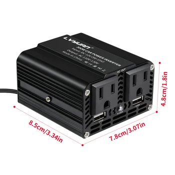 500W/300W Car Inverter DC12V AC110V Power Conversion Mini Portable Inverter With USB 5V 3.1A Output US Socket 1