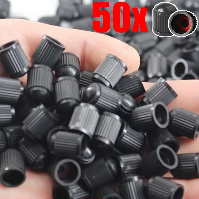 

Auto Tire Valve Stem Caps Tubeless Tyre Wheel Stem Air Valve Caps Car Bike Wheel Tires Dustproof Caps Car Accessoires 50Pcs