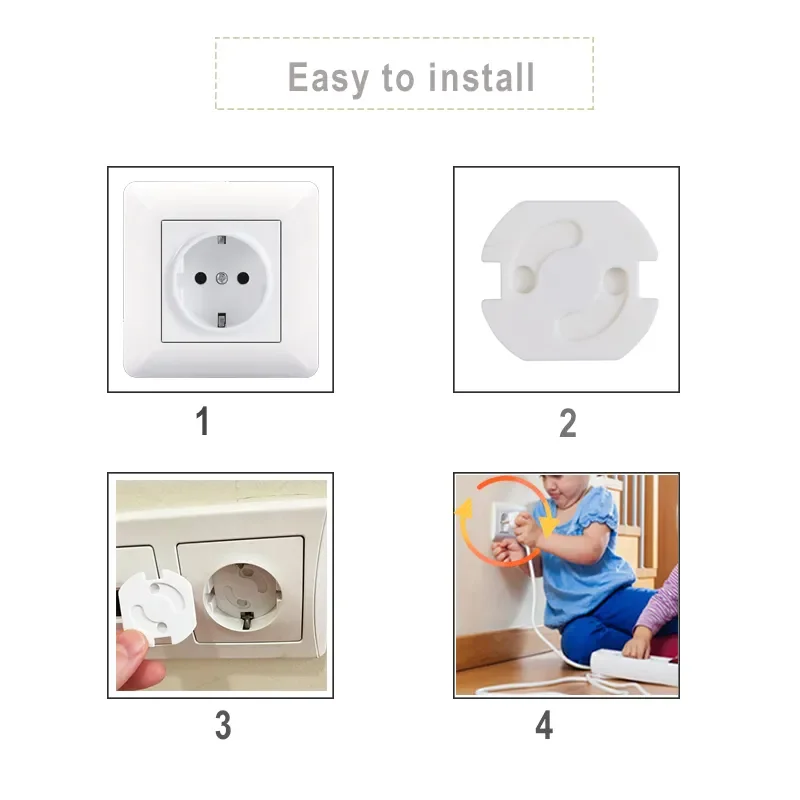10pcs Baby Safety Electrical Security Plastic Safe Lock Cove Socket Protection Electric Shock Hole Children Care outlet cover