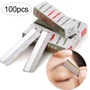 20/50/100Pcs Eyebrow Blades Stainless Steel Microblading Eye Brow Knife Trimmer Blade Scraping Permanent Makeup Beauty Tools 1