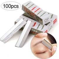 20/50/100Pcs Eyebrow Blades Stainless Steel Microblading Eye Brow Knife Trimmer Blade Scraping Permanent Makeup Beauty Tools 1