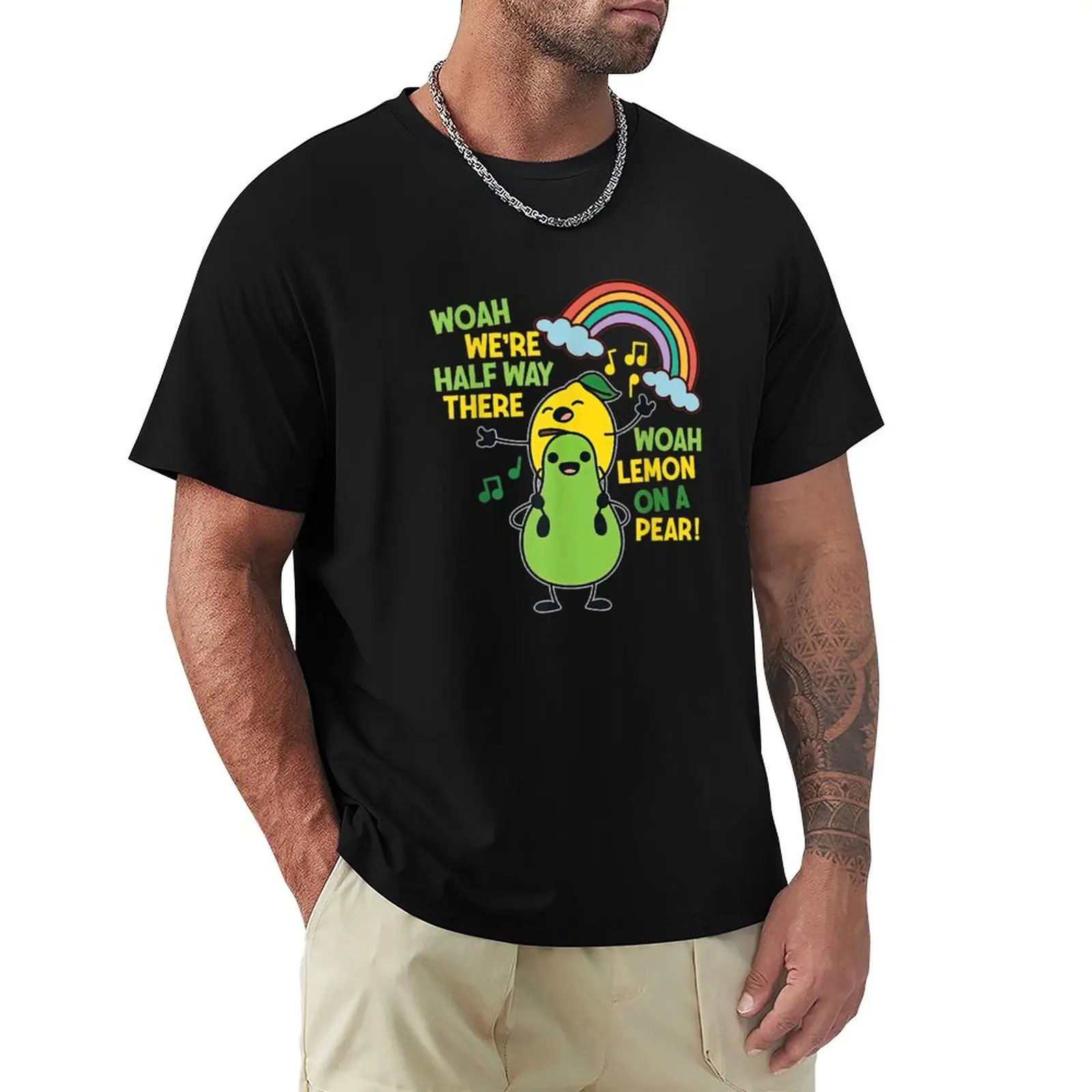 

Lemon On A Pear | Funny Foodie Lyric T-Shirt animal prinfor boys boys animal print hippie clothes mens workout shirts