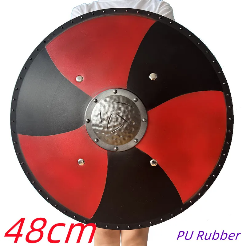 Halloween Cosplay Prop Viking Warrior Shield 1:1 Medieval Warrior Disk Shield PU Weapon Movie Game Anime Cos Kids Role Play