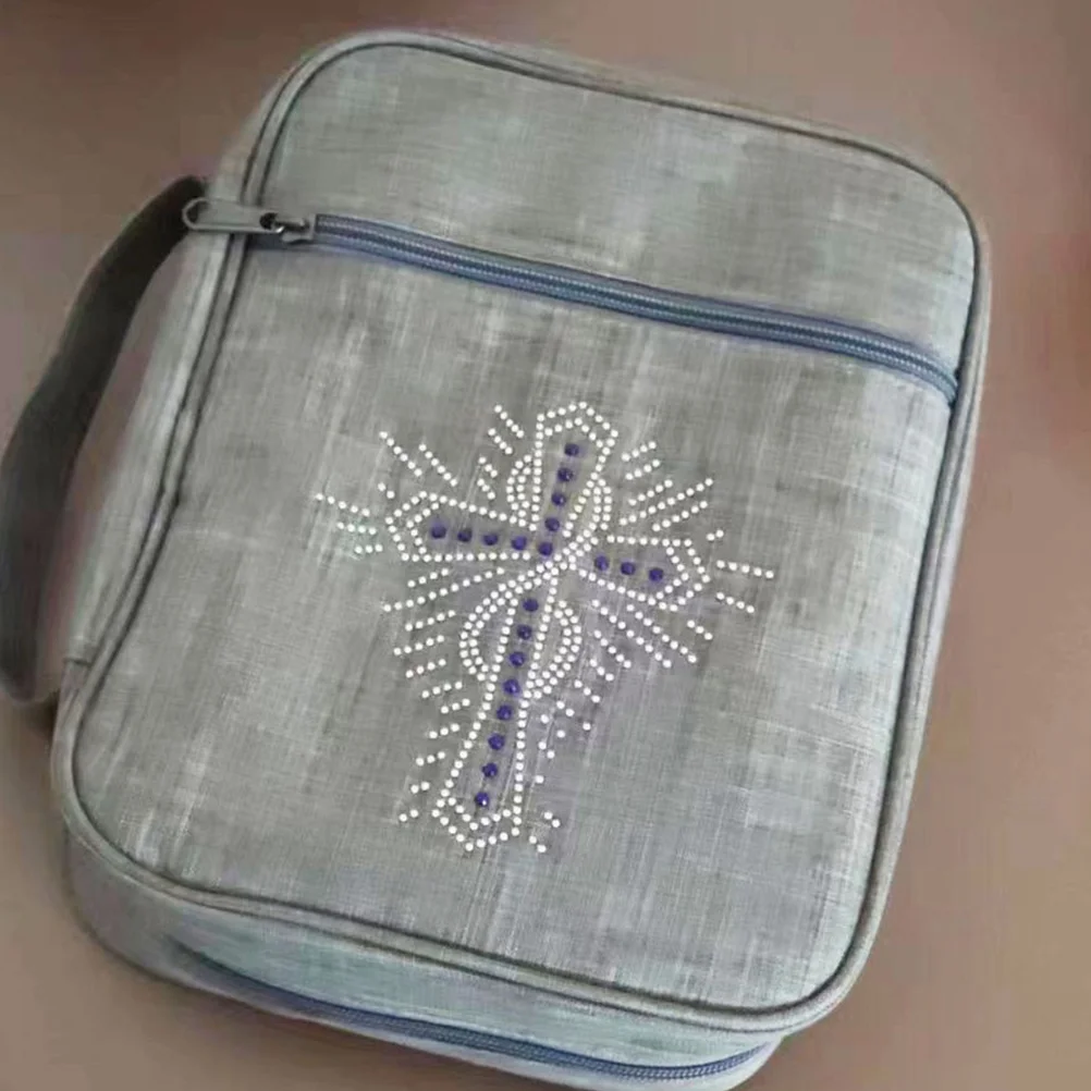 

Zippered Bible Book Cover Bag Decorative Book Protector Bag Bible Book Storage Bag Zipper Designed Bible Book Bag Decorative